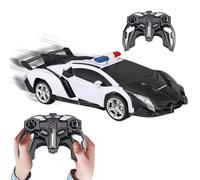 Toy De Juguete De Policía De Deformación Eléctrica, Juguete De Aprendizaje Interactivo, Auto Transformador De RC, Diseño Transformador Giratorio 2 En 1, Música Y Efectos De Sonido Incluidos,
