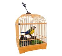 Toy de juguete para pájaros parlantes Canto y movimiento de juguetes de pájaros interactivos para niños loro realista activado por voz eléctrica en la jaula para el escritorio de la habitación