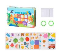 Toy de libro sensorial, juguetes para bebés,Cartoon Books Cool Sticker Books - Juego de aprendizaje de matemáticas educativas, juego interactivo de viaje, actividades de habilidades prácticas para niñ