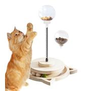 Toy de rompecabezas de gato, trato dispensando el juguete de gato, Portable Cat Puzzle Feeder lento, Juguete de entretenimiento mordaz con pista de rodillos, bola de comida para mascotas para alimenta