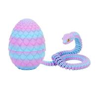 Toy De Serpiente Y Huevo - Huevo Realista Impreso En 3D Con Serpiente Móvil | Criatura Articulada Figura, Juguete De Reptiles De Cría, Huevos De Dragón Con Anima Para Decoración, Juego Sensorial, Cole