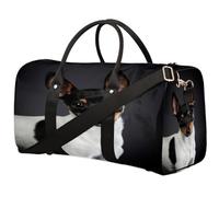 Toy Fox Terrier - Bolsa de viaje para mujeres, hombres, niños, niñas, niños, estampado de perro, 22.7 L, bolsa de fin de semana, bolsa de hombro, bolsa de equipaje para deportes, gimnasio, viajes,