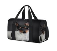 Toy Fox Terrier - Bolsa deportiva de lona para el fin de semana o durante la noche, para viajes, gimnasio, para niños, niñas, niños, mujeres y hombres