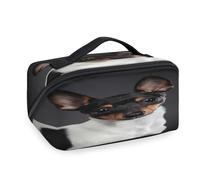 Toy Fox Terrier - Bolsas de maquillaje de viaje para mujeres, hombres, niñas, niños, perros, bolsa de lavado, bolsa de aseo portátil, organizador de artículos de aseo
