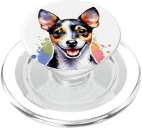 Toy Fox Terrier Dog Acuarela Obra de Arte PopSockets PopGrip para MagSafe