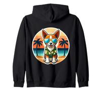 Toy Fox Terrier Dueño de perro Summer Vibes Vacaciones Vacaciones Sol Sudadera con Capucha