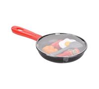 Toy Frying Pan - Realistic Simulation Cookware, Safe PP Material Pretend Skillet, Prevents Swallowing Mini Utensils, Fun Educational Gadget - For Boys Girls Age 3 and Up