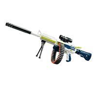 Toy Gun, Rifle de Francotirador con Mira Telescópica y Trípode, Juguete Espuma Blaster con 24 Balas, Alimentada por Batería Recargable - Fusil Refromando con Automático Modos, Ages 6+ (Blanco)