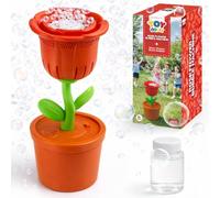 TOY Life Máquina de burbujas de rosas con luces LED y música, máquina automática de burbujas para fiestas de cumpleaños en interiores y exteriores, Pascua, boda, soplador de burbujas portátil a pilas