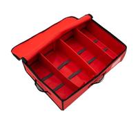 Toy Organizer Bags, 4 Compartments Toy Storage Organizer with Zipper, Extra Large Carrying Case, Storage Containers for Building Blocks, Kids Books, Portable Toy Storage Solution