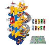 Toy Parking Molto de 6 pisos + 10 coches + tapete de juego
