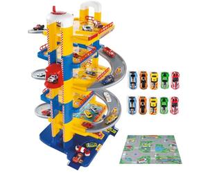 Toy Parking Molto de 6 pisos + 10 coches + tapete de juego