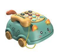 Toy Phone - Cartoon Cat Musical Learning Device, Interactive Educational Sound Gadget with Colorful Button Activity Panel, Early Cognitive Development Feature, Ideal for Christmas Birthday EAS