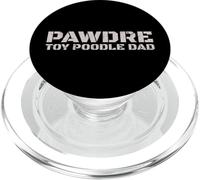 Toy Poodle Dog Dad Distressed Text Design PopSockets PopGrip para MagSafe