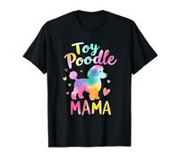 Toy Poodle Mama Diseño Colorido Juguete Caniche Mamá Camiseta