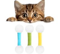 Toy Qtip Cat Toy, Big Interactive Kitty Kick Sticks, Catnip Q-Tip, Soft Plush Plusher Toys, Stildy Dentitud de Toy Dentitud, juguetes de patadas de gatos diseñados para mascotas de interior,3Colors-C