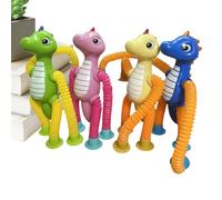 Toy Sensory Tubes - Dinosaur Themed Emotion Calming Fidget Set | Perfect for Travel, Home, Commuting, Dorm, Picnic, Stress Relief for Kids, Teens, Adults, Boys, Girls, Students