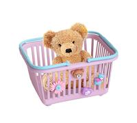 Toy Shopping Basket Kids Handled Storage Play Basket Colorful PP Material Lightweight Durable 16x13x9.5cm for Boys Girls Stationery Toys Room Organization Fun Activity