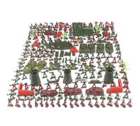 Toy Soldier Men,Juego de soldados para hombres Figuras Soldado Decorativas | Interactivo para niños Juegos de rol, diversión de aventuras y batallas al aire B: 290 piezas de traje de soldado de 4 cm.