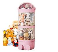 Toy Storage Tube, Plush Toy Organizer Stuff Animal Holder, Clear Stuffed Animal Tower, Toy Storage Bin with Lights, Large Plush Organizer, Stuffed Toy Storage Organizer with Led Lights