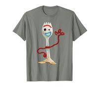 Toy Story 4 Forky Camiseta, Hombre, Verde militar jaspeado, S