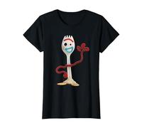 Toy Story 4 Forky Camiseta, Mujer, Negro, S