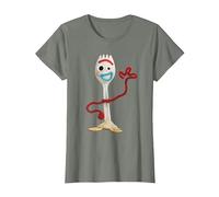 Toy Story 4 Forky Camiseta, Mujer, Verde militar jaspeado, XXL
