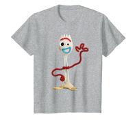 Toy Story 4 Forky Camiseta, Niños, Gris Jaspeado, 12 años