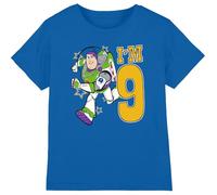 Toy Story Birthday Buzz I'm 9 Unisex Kids T Shirt Camiseta, Azul Cobalto, 7-8 años para Niños