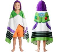 Toy Story Buzz Lightyear Toalla con Capucha Niño, Poncho Niño de Baño y Playa 100% Algodón, Suave y Absorbente, Toalla Piscina Infantil, Accesorio de Viaje y Vacaciones (Multi Buzz Lightyear)