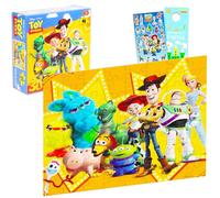Toy Story Puzzle para niños de 3 a 5 años | Puzzle de 48 piezas Buzz Lightyear con pegatinas, más | Puzzle Toy Story para niños y niñas de 4 a 8 años