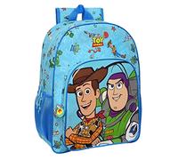 TOY STORY Ready to Play - Mochila Escolar Niño, Mochila Niño, Mochila Infantil, Adaptable a Carro, Ideal para Niños, Cómoda y Versátil, Calidad y Resistencia, 33x14x42 cm, Color Azul claro