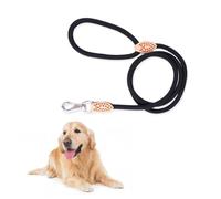 TOYANDONA 1.25m Correa para Perros De Nailon Resistente con Cierre Metálico para Paseos y Adiestramiento Color Negro