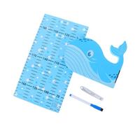 TOYANDONA 1 Juego Altura De La Ballena Pegatina Etiqueta De Medida De Altura Calcomanías De Pared 3d Etiqueta De Altura Tabla De Altura Para Niños Bebé Eva Dibujos Animados Pegatinas