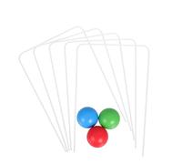 TOYANDONA 1 Juego Balones de Madera y Arcos de Metal para Actividades Aire Juguete Interactivo para Jardín