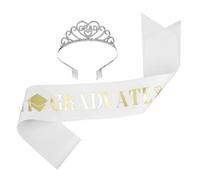 TOYANDONA 1 juego de banda y de graduación: banda con tiara de diamantes de imitación para accesorios de fotos de graduación y accesorios para fiestas de