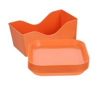 TOYANDONA 1 Juego De Cuenco para Gatos Plato Pequeño para Comida De Gatos para Interior Profundo Cuadrado Resistente De Fondo Plano De Polipropileno