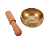TOYANDONA 1 Juego de cuenco sonoro de Nepal con - Cuenco de metal martillado de 8 cm para meditación, música, yoga, práctica de mindfulness, manualidades y accesorios de viaje
