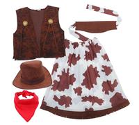 TOYANDONA 1 Juego Disfraz de para Mujer con Sombrero y Bandana para Carnaval y Fiestas Temáticas Estilo Occidental Rápida Transformación y Diseño Auténtico