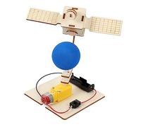 TOYANDONA 1 Juego DIY Satélite De Juguete Proyecto De Tallo De Ciencia De Juguete De Inventor De Bricolaje Arte De La Ciencia Educativa Madera Manual 3D Pequeña Producción