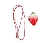 TOYANDONA 1 Juego Fresa Fruta Ocarina Niñas Ocarinas C Llave Collar Ocarina Pequeña Ocarina Instrumento Musical Ocarina Practicar Ocarina De 6 Hoyos Ocarina Alto c Bajo Niño Flauta Porcelana