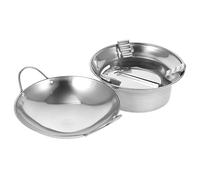 TOYANDONA 1 Juego Juego de Rejilla de Caldera Caliente inducción Interior Quemador cálido cocinando estofado de Camping Olla Caliente Decorativa Acero Inoxidable Plata