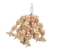 TOYANDONA 1 Juego Juguete para Masticar Loro Juguetes De Loros Grandes Loro Juguetes Columpio Pájaros De Juguete Juguetes para Moler Loros Juguete para Desgarrar Pájaros Pequeño De Madera