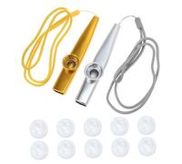 TOYANDONA 1 Juego Kazoo Armónica Musical Instrumento De Boca Pequeño Instrumento Mirlitón Compañero De Ukelele Mirlitón De Metal Pequeño Musical Aleación De Aluminio