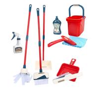 TOYANDONA 1 Juego Kit de Limpieza de Juego de rol Juguetes Montessori de Limpieza para Cubo y Escoba Juguetes de Casa para Habilidades Domésticas