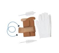 TOYANDONA 1 Juego Kit de limpieza pequeño trompeta limpiador de instrumentos de viento suministros para instrumentos de viento cepillo para boquilla pequeña colocar Estuche protector tela