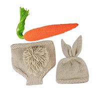 TOYANDONA 1 Juego Suéter Recién Nacido Accesorios De Fotografía Recién Nacido Disfraz Infantil De Conejo Pantalon Gorro De Recien Nacido Girl Outfits Bebita Hilo Sombrero De Conejito Chica