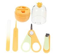 TOYANDONA 1 Juego Tijeras De Uñas Para Bebés Mitones Clavos Lima De Uñas Para Bebé Clips Almohadilla Nacido Chico Estera Juguetes De Bebe Asiento Pequeño Clíper Abs Yellow