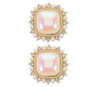 TOYANDONA 1 par de gemelos cuadrados de perla: adornos minimalistas para puños de camisa, botones para esmoquin de graduación, accesorios para trajes de mujer y hombre, cierres para camisas formales.