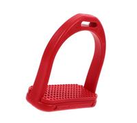 TOYANDONA 1 Par Estribos para Montar a Caballo Levantar Estribos Deportivos Estribos para Silla De Montar Occidental Estribo Ecuestre Estribos De Ascenso Rápido Pompón Rojo